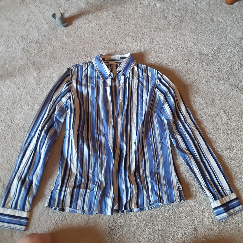 Blue striped shirt